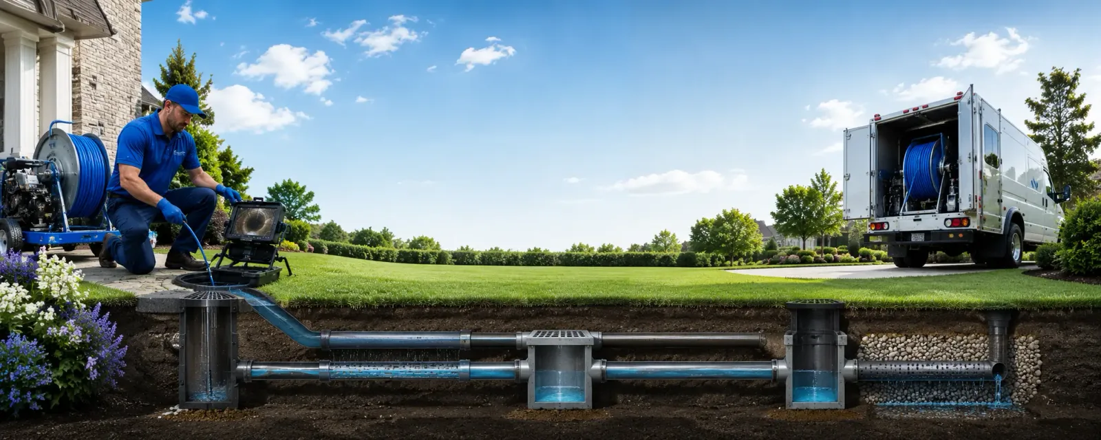 Outdoor drain cleaning information for Rocky Comfort, MO